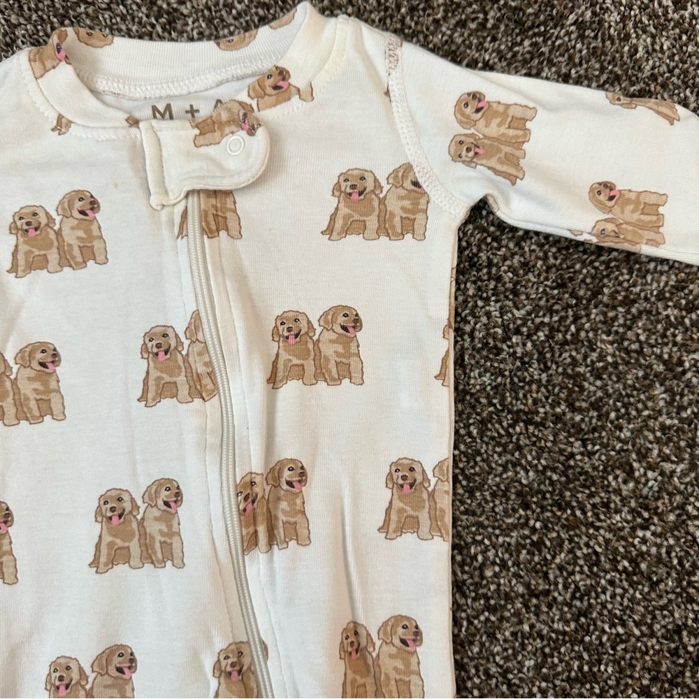 💟 BOGO! Monica + Andy Puppy Print Convertible Footie Sleeper & Play Sz 0-3 Mo